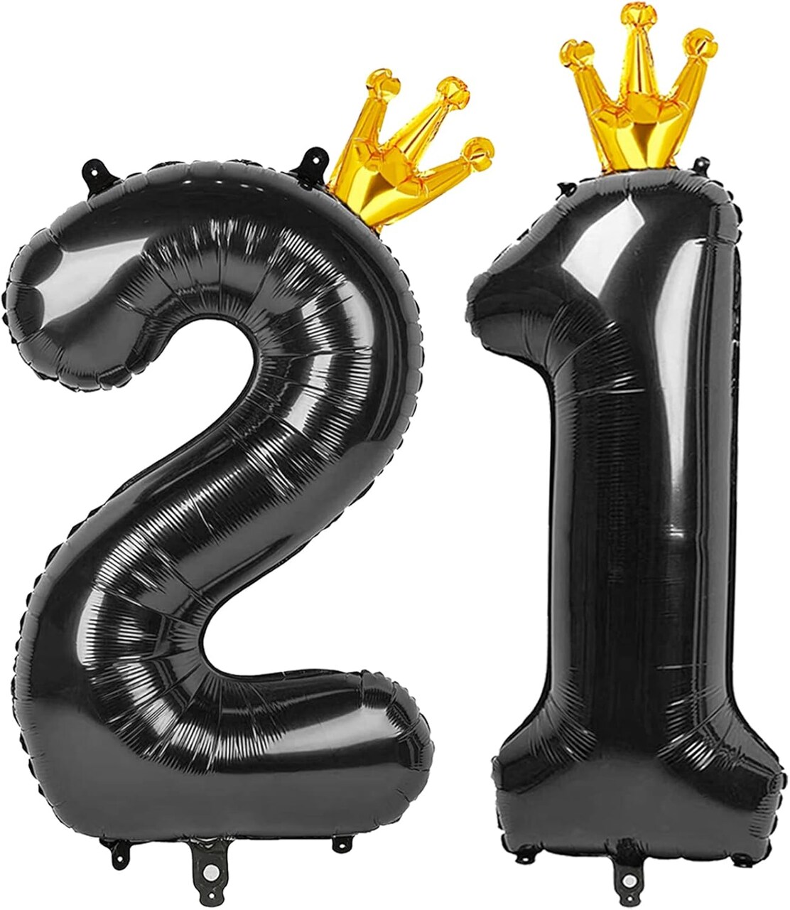Black Number 21 Balloon – 40 Inch 21st Birthday Party Decorations for Girls & Boys (Black)